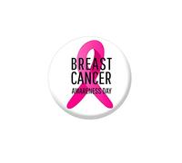 Breast Cancer Awareness Red Ribbon Pin Round Badge For Public Event Fundraiser Jean Pillow Cover DIY Decorations Ribbon Badge Brooch Health Support Commemorative Jewelry For Cancer Ribbons