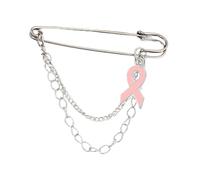 Breast Cancer Awareness Ribbon Brooch Alloy Pin For Women Support Fight Against Jewelry Qkz771 (15cm x 10cm)