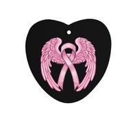 Breast Cancer Awareness Ribbon Car Air Freshener Hanging Aromatherapy Tablets Car Accessories Rearview Mirror Pendant Decor