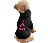 Breast Cancer Awareness Ribbon Hope Dog Hoodie Shirts Pet Clothes for Small Puppy Cat Costume 2XL