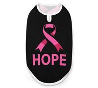 Breast Cancer Awareness Ribbon Hope Dog Shirt Pet Clothes Summer T-Shirts Sleeveless Tank Top for Small Puppy Cat