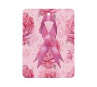 Breast Cancer Awareness Ribbon Roses Car Air Freshener Hanging Car Incense Chip Diffuser Scented Decor for Car Interior Accessories Gray-style
