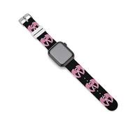 Breast Cancer Awareness Ribbon Silicone Watch Band Replacement Watch Straps Adjustable Sport Wristband for Women Men 38mm/40mm