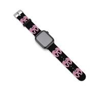 Breast Cancer Awareness Ribbon Silicone Watch Band Replacement Watch Straps Adjustable Sport Wristband for Women Men 42mm/44mm
