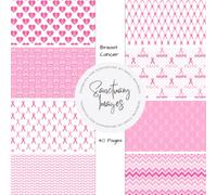 Breast Cancer Awareness Scrapbooking Paper Pack: Decorative Craft Paper Pad Supplies, Junk Journaling, Scrapbooking, & Crafting Projects - Double Sided 8.5 x 8.5"