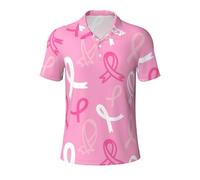 Breast Cancer Awareness Shirts for Men Pink Ribbon Short Sleeve Graphic Tee | Men Breast Cancer Awareness Shirts Pink Ribbon Hope Graphic Tees Tshirts Summer Casual Short Sleeve Button Down Collared Tops