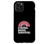 Breast Cancer Awareness Strong Brave Survivor Rainbow Case for iPhone 11 Pro