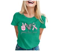 Breast Cancer Awareness Survivor T-Shirt,This is My Fighting Shirt T-Shirt Pink Ribbon Tshirt Women Short Sleeve Tops Womens Size 24 Now T Gifts for Woman Female UK (Green,S)
