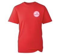Breast Cancer Awareness T-Shirt, October Pink Ribbon Support Graphic Tee, Hope and Strength Badge Style Top, Unisex Gift Shirt (Red, 3XL Years)
