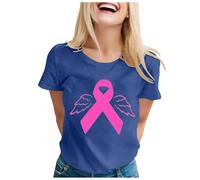 Breast Cancer Awareness Tshirt T-Shirt Heart Pink Ribbon Tshirt Together Cancer Awareness T-Shirt Pink Womens Tops Womens T Shirts Let's F##K Ladies T Shirts October (Navy,XXL)