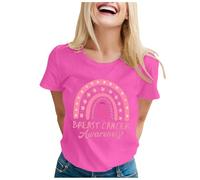 Breast Cancer Awareness Tshirt,This is My Fighting Shirt T-Shirt Pink Ribbon Women Short Sleeve Tops T Womens Race for Life Gifts Funny Female UK Funny Support for My Mom (Hot Pink,M)