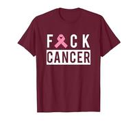 Breast Cancer Beat Cancer T-Shirt, Men, Burgundy, X-Large