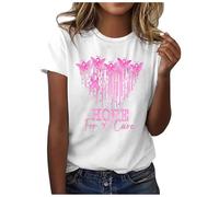 Breast Cancer Beat T Shirt, Together Awareness Shirt Women Pink Ribbon Survivor Tops Women's Shirts Basic Gifts for