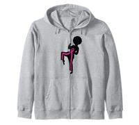 Breast Cancer Black Girl Magic Afro Women Brown Skin Zip Hoodie