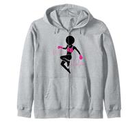 Breast Cancer Black Girl Magic Afro Women Brown Skin Zip Hoodie