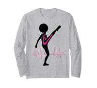 Breast Cancer Black Girl Magic Afro Women Fight Kick Survive Long Sleeve T-Shirt