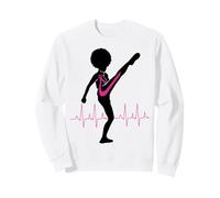 Breast Cancer Black Girl Magic Afro Women Fight Kick Survive Sweatshirt