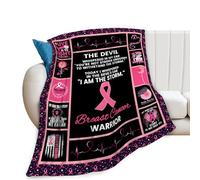 Breast Cancer Blanket Breast Cancer Awareness Throw Blanket Ultra Soft Cozy Fuzzy Plush Fleece Butterfly Blanket Breast Cancer Gifts for October Girls Friends Women After Surgery 40"X50"