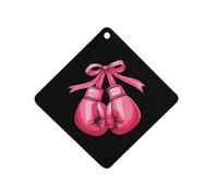 Breast Cancer Boxing Glove Ribbon Air Freshener Hanging Car Incense Chip Diffuser Scented Decor for Car Home