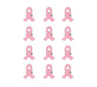 Breast Cancer Brooch Pins Pink Hope Ribbon Brooch Pins Pink Ribbons Breast Cancer Awareness Lapel Pins Charity Donation Event Accessories, One Size, Metal, no gemstone