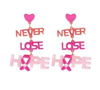 Breast Cancer Charms, Pink Ribbon Charm for Jewelry Making, Breast Cancer Awareness Enamel Charm Pendants for Bracelets Necklaces Earrings Craft Making Accessories