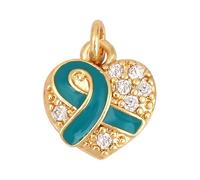 Breast Cancer Charms, Pink Ribbon Charm for Jewelry Making, Breast Cancer Awareness Enamel Charm Pendants for Bracelets Necklaces Earrings Craft Making Accessories
