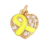 Breast Cancer Charms, Pink Ribbon Charm for Jewelry Making, Breast Cancer Awareness Enamel Charm Pendants for Bracelets Necklaces Earrings Craft Making Accessories