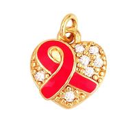 Breast Cancer Charms, Pink Ribbon Charm for Jewelry Making, Breast Cancer Awareness Enamel Charm Pendants for Bracelets Necklaces Earrings Craft Making Accessories