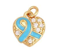Breast Cancer Charms, Pink Ribbon Charm for Jewelry Making, Breast Cancer Awareness Enamel Charm Pendants for Bracelets Necklaces Earrings Craft Making Accessories