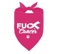 Breast Cancer Dog Bandana, Dark Pink Dog Bandana, Funny Cute Dogs Bandanas, Accessories for Small Medium Pet Dogs, Pet Scarf Accessories
