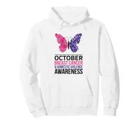 Breast Cancer & Domestic Violence Awareness, Butterfly Pullover Hoodie