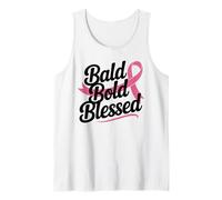 Breast Cancer Fighter Bald Bold Blessed Pink Ribbon Warrior Tank Top