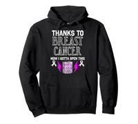 Breast Cancer Fighter Can of Whoop Ass Funny Quote Pullover Hoodie