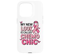 Breast Cancer Fighter Pink Ribbon Chemo Chic Butterfly Case for iPhone 15 Pro