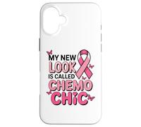 Breast Cancer Fighter Pink Ribbon Chemo Chic Butterfly Case for iPhone 16 Plus