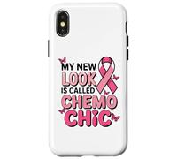 Breast Cancer Fighter Pink Ribbon Chemo Chic Butterfly Case for iPhone X/XS