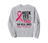 Breast Cancer Fighter Pink Ribbon Mastectomy Survivor Sweatshirt
