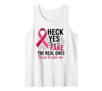 Breast Cancer Fighter Pink Ribbon Mastectomy Survivor Tank Top