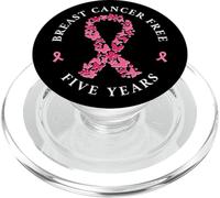 Breast cancer free five years survivor strength hope PopSockets PopGrip for MagSafe