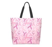 Breast Cancer Gifts for Women - Canvas Tote Beach Bag Canvas Shopping Bag Large Waterproof Breast Cancer Awareness Gifts, Breast Cancer Survivor, One Size