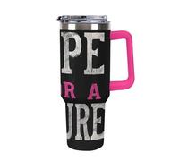 Breast Cancer Hope for A Cure Insulated Tumbler with Lid Handle Coffee Mug Stainless Steel Water Bottle for Car Travel Office