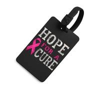 Breast Cancer Hope for A Cure Luggage Tag Travel Suitcase Identify Labels Baggage Handbag Tags with Name Card