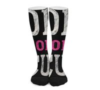 Breast Cancer Hope For A Cure Mens Crew Socks Novelty Over The Calf Tube Athletic Sock