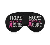 Breast Cancer Hope for A Cure Sleep Eye Mask Night Shade Cover Soft Adjustable for Travel Naps