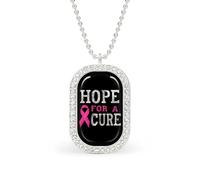 Breast Cancer Hope For A Cure Women's Necklaces Pendant Necklace Fashion Diamond Jewelry with Chain