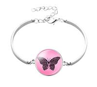 Breast Cancer Merchandise Uk Care For Women'S Adjustable Stainless Steel Heart Link Breast Cancer Bracelets Strength Bracelet