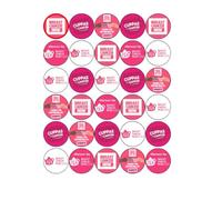 Breast Cancer Now Afternoon Tea Mix 1.5" x30 (3.8cm PRE- CUT PREMIUM RICE PAPER Edible Cake Toppers 10% of each sale will be donated to Breast Cancer Now