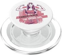 Breast Cancer Picked The Wrong Girl Chick Fighting Women PopSockets PopGrip for MagSafe