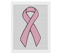 Breast Cancer Ribbon Pin DIY 5D Diamond Painting Kits Round Full Drill Picture by Number Arts Craft for Home Wall Art Decoration