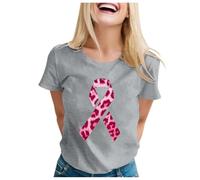 Breast Cancer Shirt for Women Ribbon Shirt This is My Cancer Fighting T-Shirt Funny Breast Tops Race for Life Research T-Shirt Pink T Ladies Adults Gifts Woman October (Light Gray,XXL)